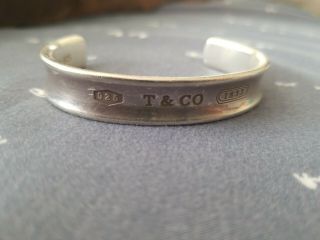 1997 Tiffany & Co.  1837 Cuff Bangle Bracelet Solid Silver 925 Rare