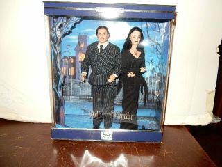 2000 The Addams Family (barbie & Ken As Morticia & Gomez) Giftset Collector Ed.