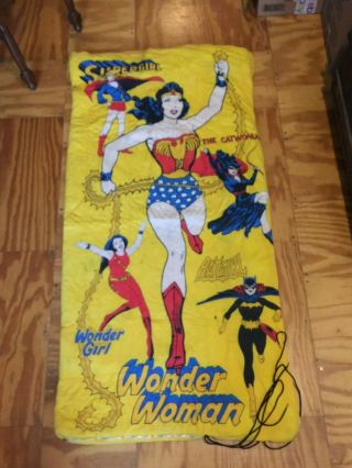 Rare Vintage Lady Superhero Wonder Woman Catwoman Supergirl,  More Sleeping Bag
