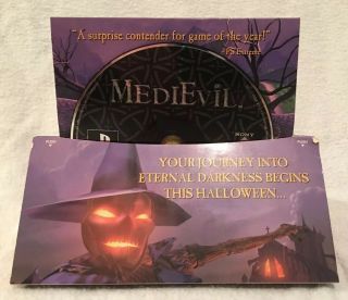Medievil Demo Disc Sony Playstation 1 Ps1 1998 Rare Halloween Packaging