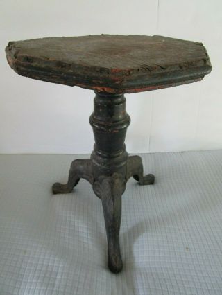 Antique Organ Or Piano Stool Adjustable Heighth With Cast Iron Feet