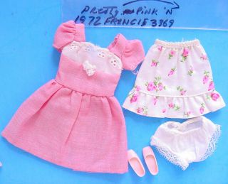 1972 Francie Outfit 3369 Pink 