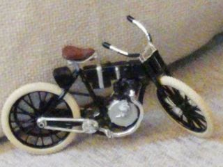 RARE 1:24 1907 MINI Harley Davidson Motorcycle Bike Detailed Model Rubber Tires 3
