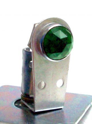 Vintage Green Glass Lens Dash Gauge Panel Light Hot Rod 3/8 " Nos Rare 12v 6v