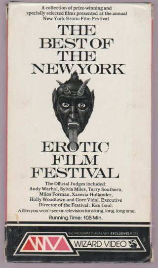 Best Of First York Erotic Film Festival 1981 Wizard Vhs Rare