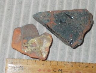 Medieval Floor Tile And Fragment Both 13th Century English