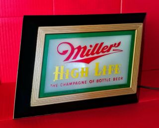 Rare 1952 Miller High Life Beer Lighted Sign