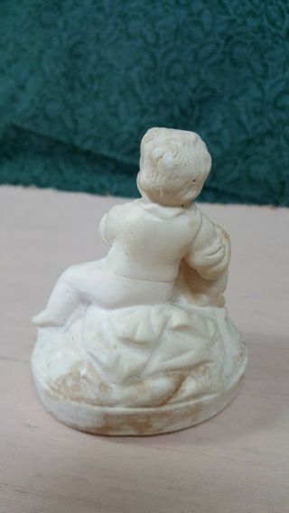 ANTIQUE 1870 ' s Looks like Copeland Parian Statue Boy With His Dog. 3