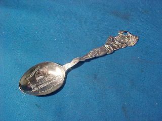 1893 Worlds Columbian Exposition Souvenir Sterling Spoon W Government Building