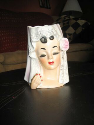 Very Rare Costume Ladies Head Vase