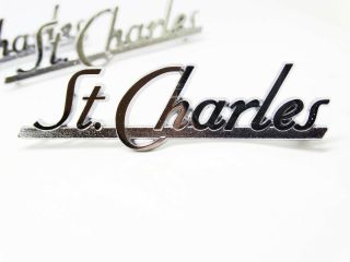 Vintage Rare St Charles Steel Kitchen Cabinet Emblem Logo Mid Century Modern