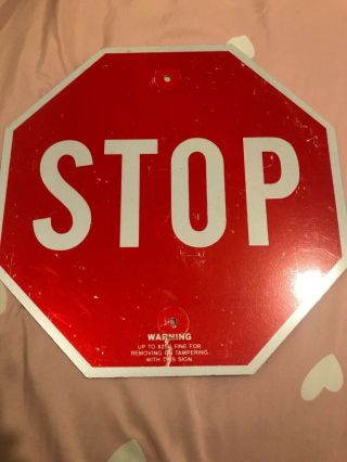 Rare Metal Vintage Stop Sign