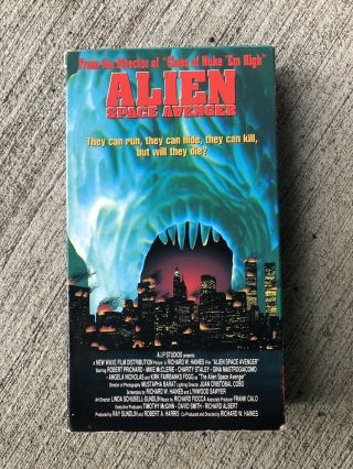 Alien Space Avenger 1989 Vhs Rare Cult Horror Campy Sci - Fi Richard W.  Haines