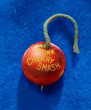 Antique Advertising Pin Drink Cherry Smash Whitehead & Hoag Co.  Soda 2