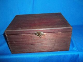 Antique Vintage Dovetailed Wood Cigar Box With Latch