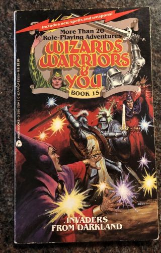 Wizards Warriors & You 15 Invaders From Darkland Rare First Printing 1986 D&d