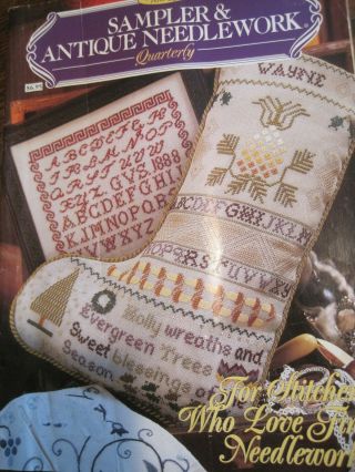 Sampler&antique Needlework Quarterly Volume 13 - Xmas Stocking/samplers