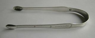 A Rare George Iii Silver Sugar Tongs: 22nd March 1783 - 12 January 1784