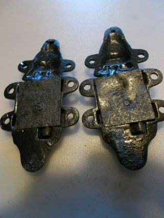Antique Steamer Trunk parts (2) Rare Clasps cast iron 3