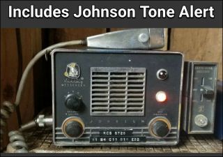 E.  F.  Johnson Viking Messenger With Rare Johnson Tone Alert Mic Keys