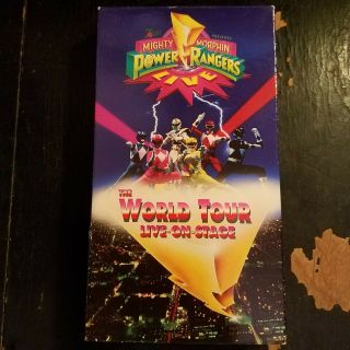 Mighty Morphin Power Rangers Live World Tour Vhs Rare