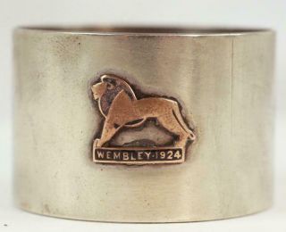 Vintage 1924 British Empire Exhibition At Wembley Silver Plate Napkin Ring