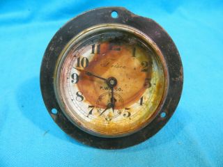 Antique P.  W.  C.  Co.  Frisco Auto Car Clock For Restoration
