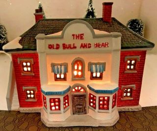 Lemax Village 1994 The Old Bull And Bear (45119) Rare Lighted Bldg Retired