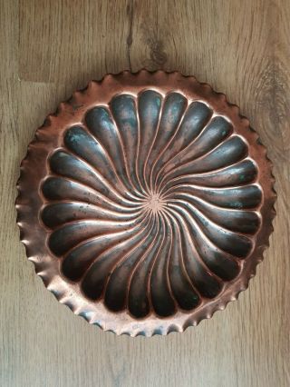 Arts And Crafts Copper Charger.  Joseph Sankey.