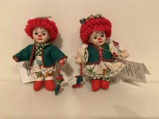 " Country Christmas " Collectible Ornament Dolls Jingles & Belle By M Osmond