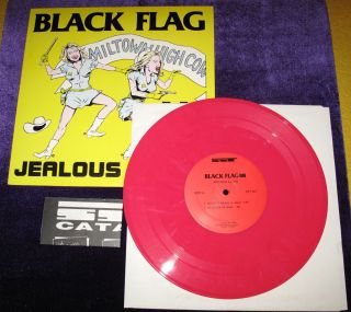 Black Flag Jealous Again 10 " Lp Color Vinyl Hot Pink Sst Htf Rare