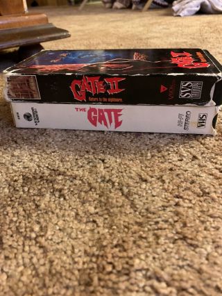 The Gate 1 & 2 Vhs Rare Oop Htf Horror Sci - Fi Adventure Indie