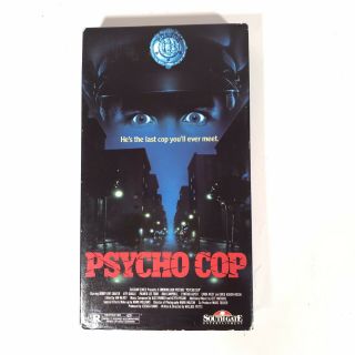 Psycho Cop Rare Screener Vhs 1989 Horror South Gate Entertainment Vintage