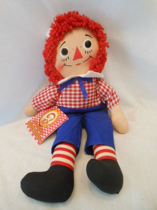 Vintage Knickerbocker Raggedy Andy Doll 16 " Tag
