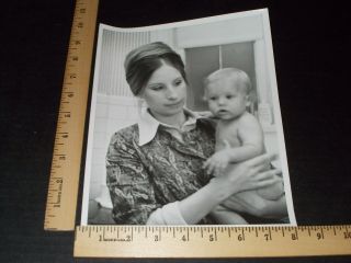 Rare Vtg Barbra Streisand Holding Baby Movie Photo Still