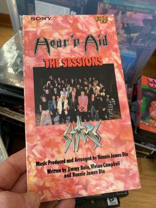 Hear N Aid Stars Vhs Rare Oop Dio Heavy Hair Metal Judas Priest Dokken Tape