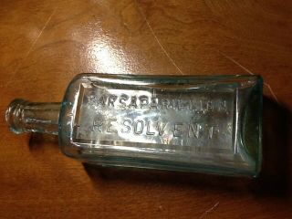 Vintage Bottle Antique Old Dr.  Sarsaparillian Resolvent Rrr Radways Pre 1899