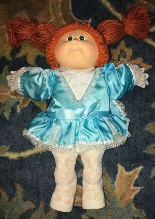 Vintage 1985 Coleco Cabbage Patch Kids Doll Girl Red Hair Green Eyes Tooth