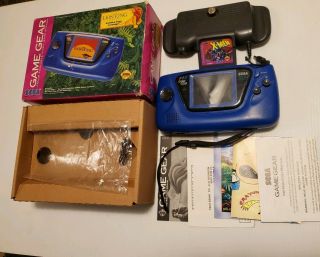 Blue Sega Game Gear Lion King Edition System/console W/box Rare And X - Men