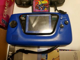 BLUE SEGA Game Gear LION KING EDITION SYSTEM/CONSOLE W/BOX RARE AND X - MEN 2
