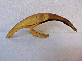 Primitive Antique Vintage Handmade Folk Art Cattle Animal Horn Duck Goose Bird