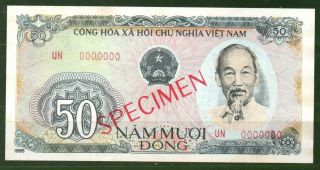Vietnam 50 Dong 1985 P 97 Specimen Unc Rare