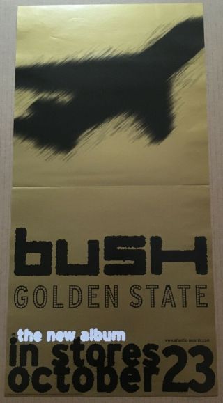 Gavin Rossdale Bush Rare 2001 Promo Poster W/ Release Date For Golden Cd 12x24