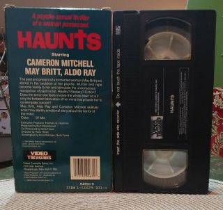 Haunts VHS Horror Cameron Mitchell Aldo Ray Video Treasures 1988 Rare 3