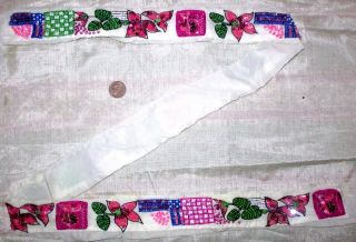 Vintage Antique Border Sari Trim Lace Rare Old 2 Ft Ofwht Sequins Beads Abjor