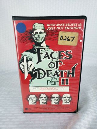 F@ces Of Death Part 2 Ll Beta Tape Not Vhs - Very Rare