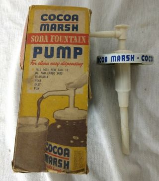 Vintage Rare 60s Cocoa Marsh Soda Fountain Pump