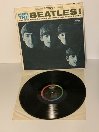 Meet The Beatles 1964 Capitol Records Stereo Vinyl Record Lp St 2047 Rare