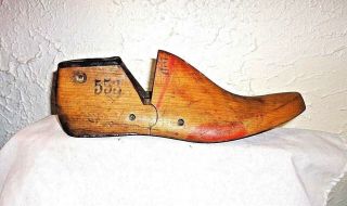 Vintage Wooden Shoe Last Form Mold Size 10d Endicott Johnson Shoe Company