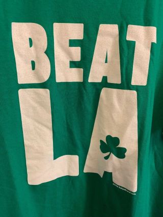 Vintage Boston Celtics " Beat L.  A.  " Lakers (lg) T - Shirt Nba Rare Championship